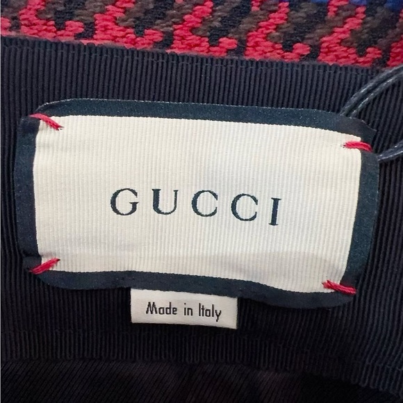 🚩steal authentic Gucci Red and Black Houndstooth Skirt - Picture 3 of 5